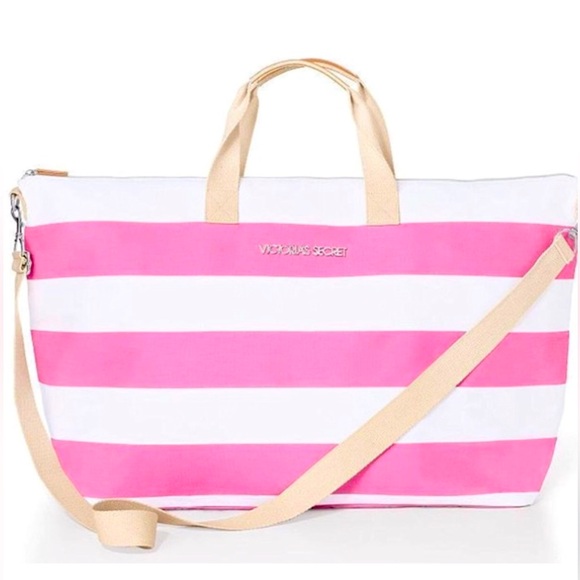 Victoria’s Secret Brushed Canvas Travel Tote Bag 15”Hx 10”Wx26”L - Picture 1 of 10